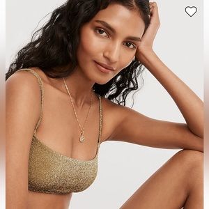 NWT Jcrew Scoopneck Bikini Top in Sparkle